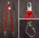 35486, 1-1/2" x 6' Flex-NoPac Lanyard with Rebar Hook/Snaphooks (Twin Leg)