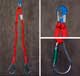 35716, 1-1/2" x 6' Flex-NoPac Lanyard with Auto-Lock Hook/Carabiners (Twin Leg)