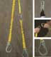 36966 1-1/2" x 6' Flex-ZORBER Lanyard with Rebar Hook/Snaphooks (Twin Leg)