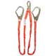 38386, 1-1/4� x 6� NoPac Lanyard with Rebar Hook/Snaphooks (Twin Leg)