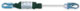 11306, 1/4" x 6' Galvanized Aircraft Cable ZORBER Lanyard with Snaphooks