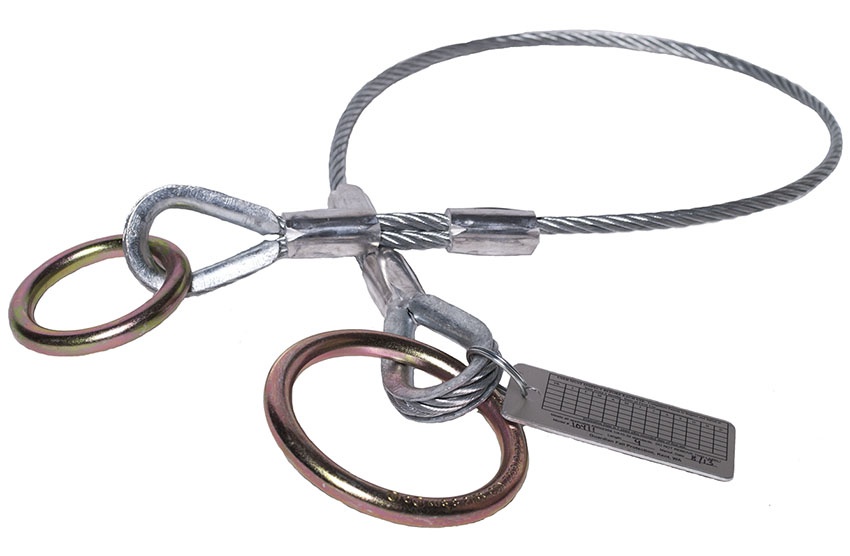 Guardian 10412 6 Foot Galvanized Cable Choker Anchor with O-Ring Ends ...