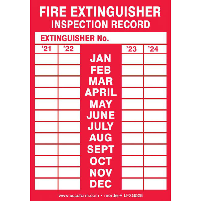 Accuform Vinyl Fire Safety Label (5 Pack) - GME Supply