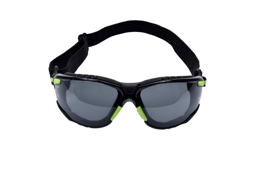 3m Solus Protective Eyewear 1000 Series S1202sgaf Skt Foam Strap Green Black Scotchgard