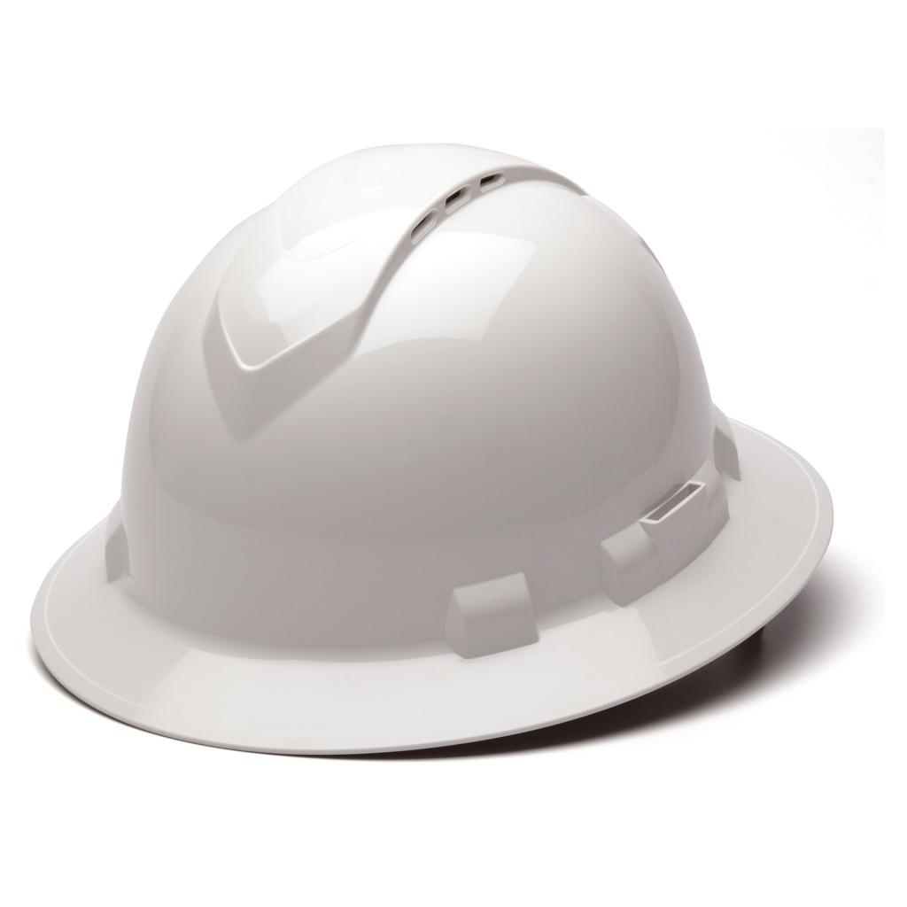 Pyramex Ridgeline Vented Full Brim Hard Hat with 4 Point Ratchet ...