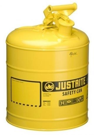 Justrite Type 1 Galvanized Steel Safety Can - 5 Gallon
