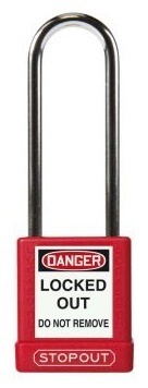 Accuform STOPOUT Aluminum Padlock with Hardened Steel Shackle