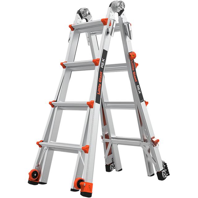 Little Giant Ladders REX Aluminum Extendable Ladder with Ratchet ...