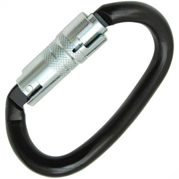 Kong Ovalone DNA Black Polish Twistlock ANSI Carabiner - GME Supply