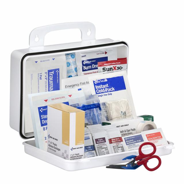 First Aid Only ANSI A 25 Person Contractor Plastic ANSI 2021 Compliant ...