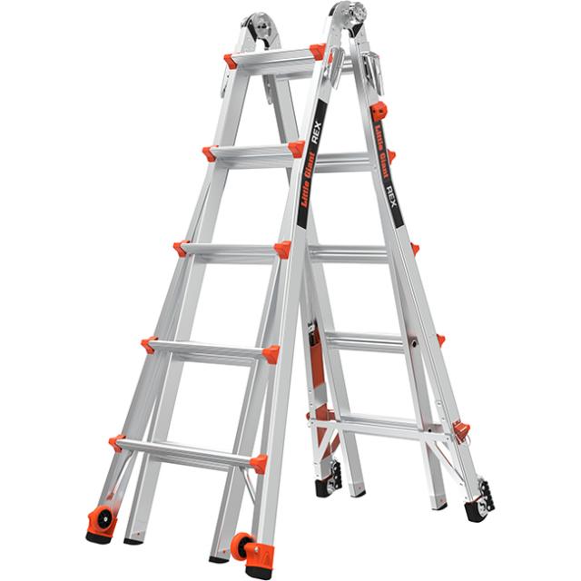 Little Giant Ladders Rex Aluminum Extendable Ladder With Ratchet 