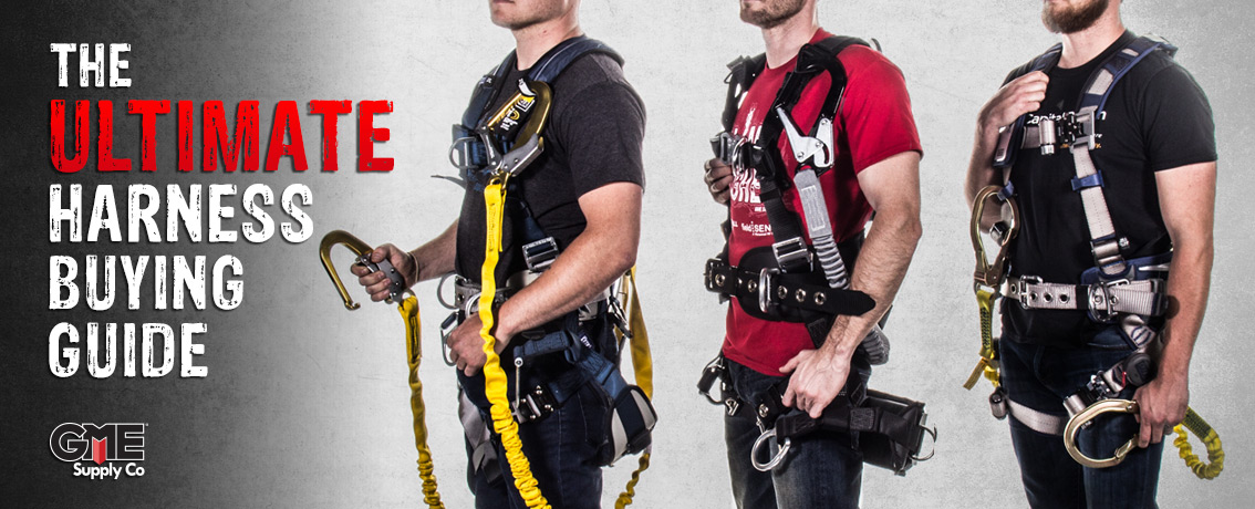 3 Piece Fall Protection Kit  Harness, Lanyard, Storage Bag