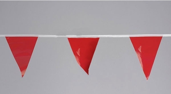 Cortina 100 Foot, Red Pennants from GME Supply