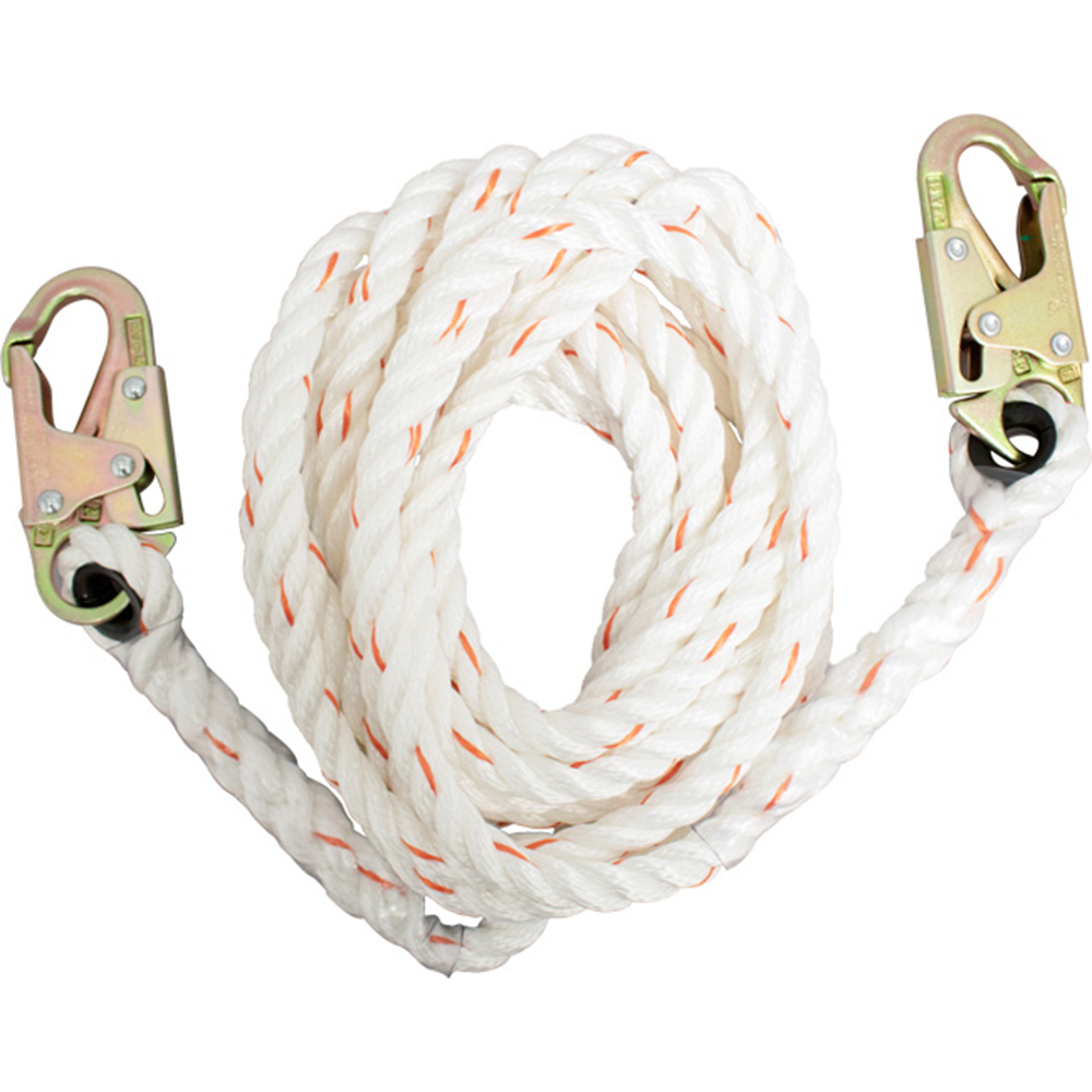 French Creek Rope Lifeline w/ Dual Snaphook Ends from GME Supply