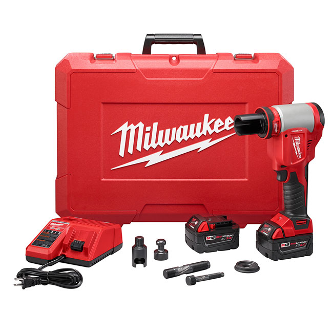 Milwaukee M18 FORCE LOGIC 10 Ton Knockout Tool Kit - GME Supply