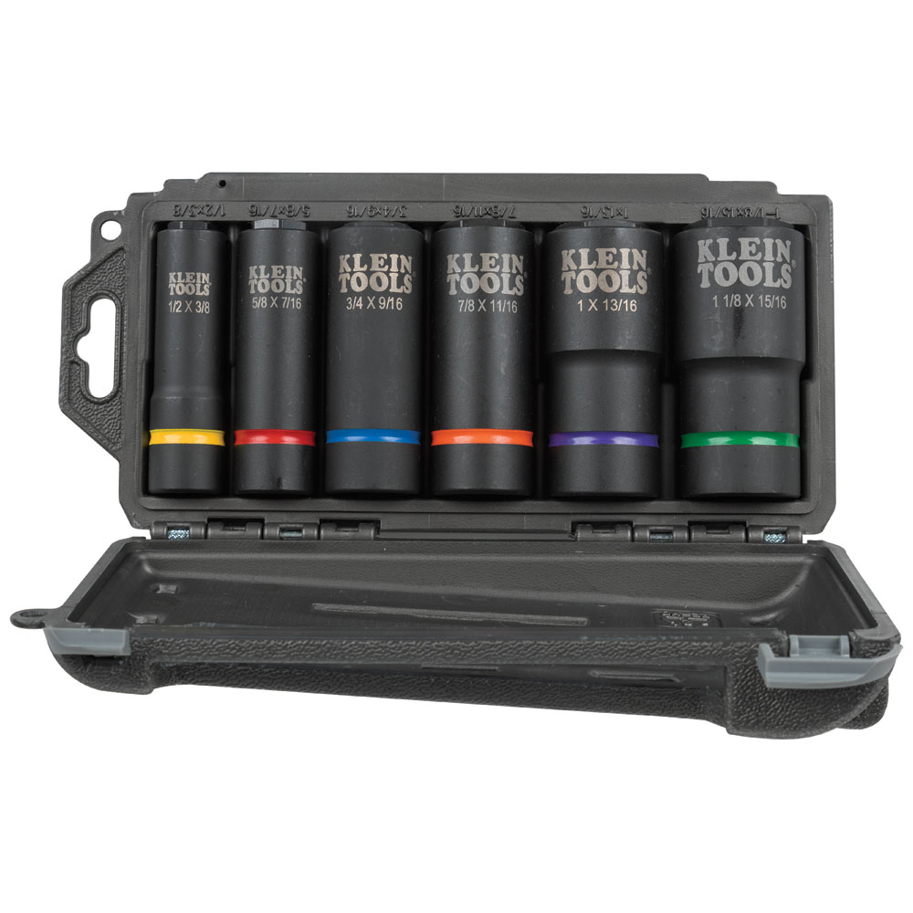 Klein Tools 2-in-1 6-Point Impact Socket Set (6 Pieces) from GME Supply