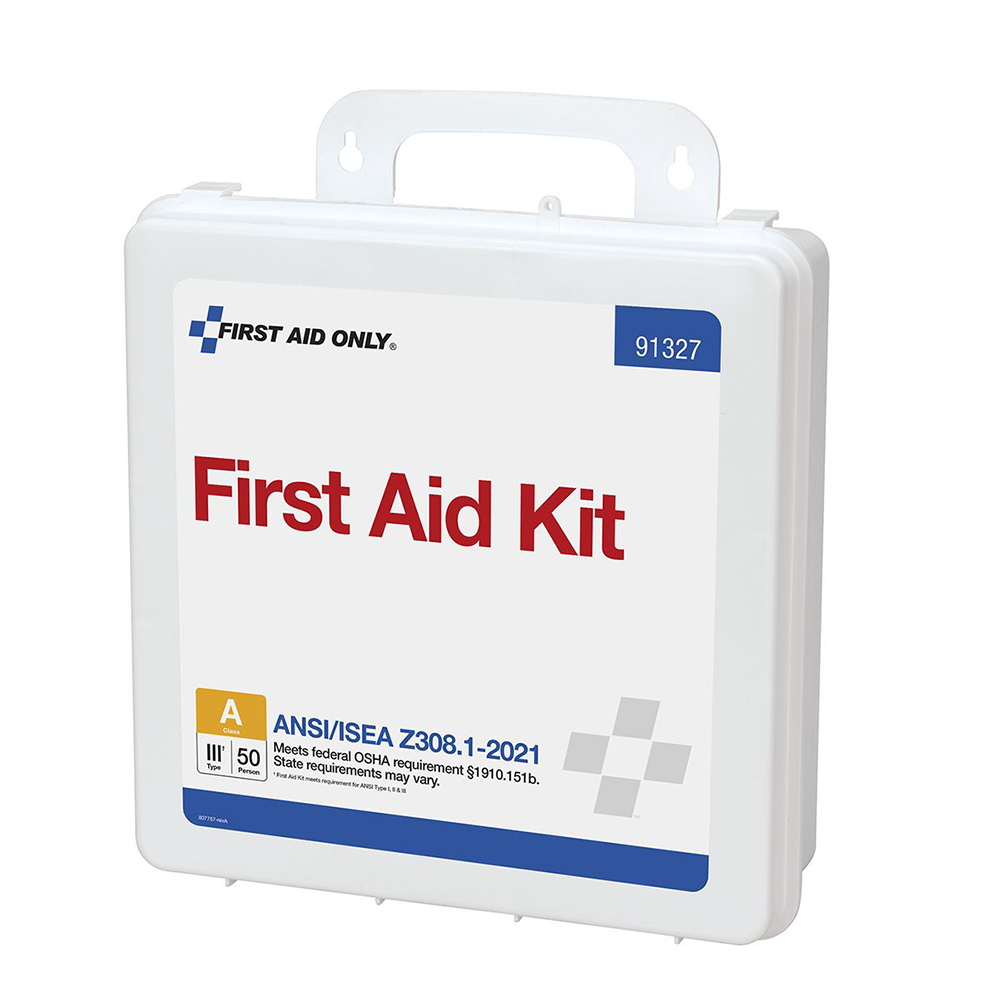 First Aid Only ANSI A 50 Person Plastic ANSI 2021 Compliant First Aid ...