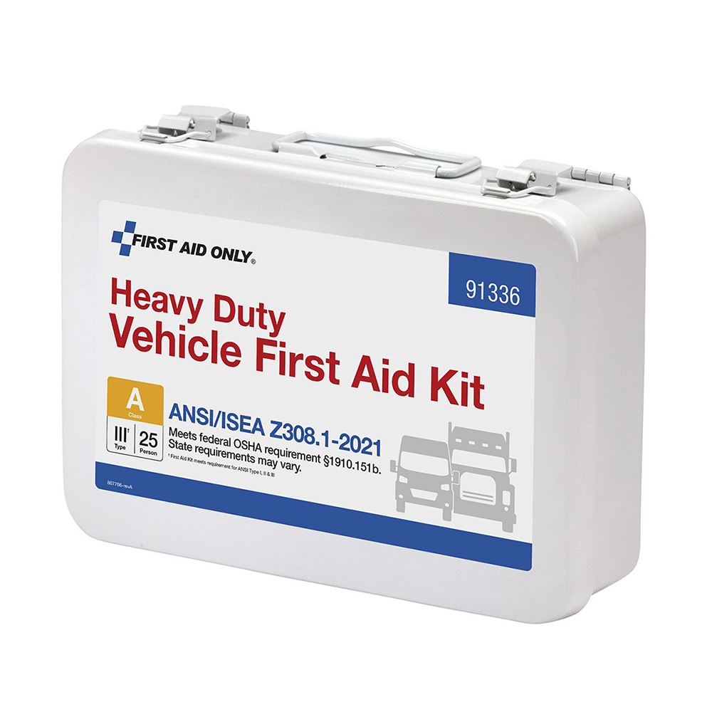 First Aid Only ANSI A 25 Person Heavy Duty Vehicle Metal ANSI 2021 Compliant First Aid Kit from GME Supply