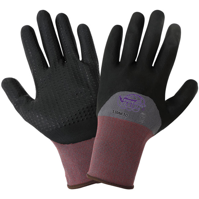 Global Glove Tsunami Grip 3/4 New Foam Technology Dotted Gloves from GME Supply