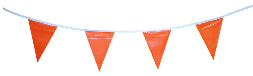 03-402 Cortina Pennants, Vinyl, Orange, 100 ft from GME Supply