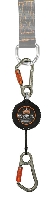 Ergodyne Squids 3011 Retractable Tool Lanyard with Carabiner Mount from GME Supply