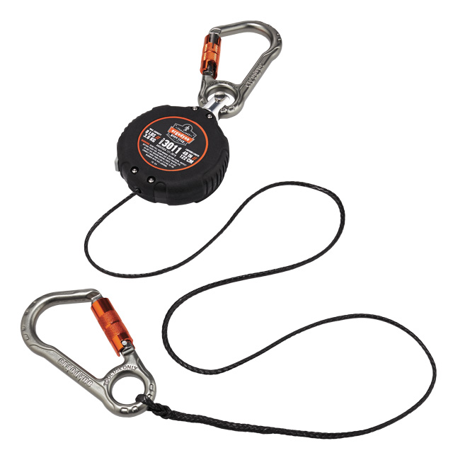 Ergodyne Squids 3011 Retractable Tool Lanyard with Carabiner Mount from GME Supply