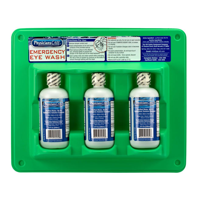 Pac-Kit Eye Wash Station - Triple 8 oz. from GME Supply