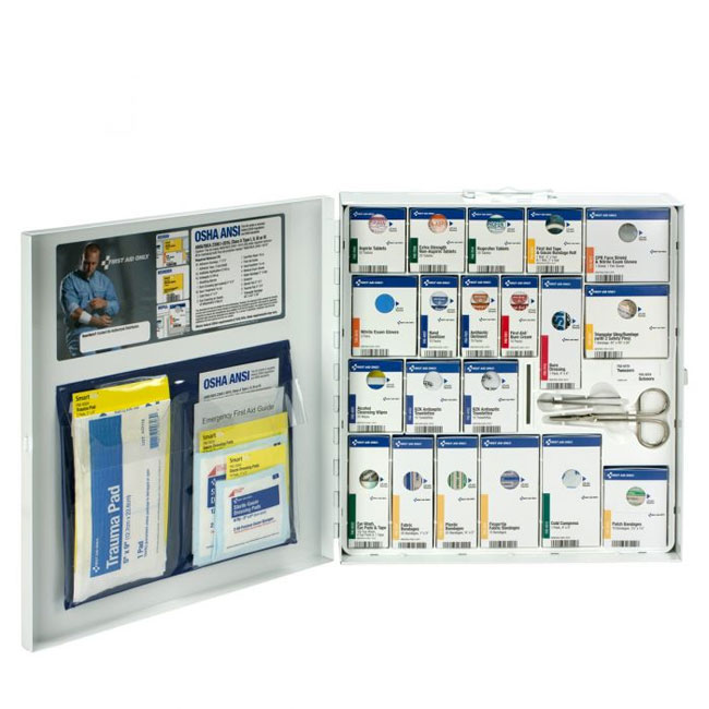 First Aid Only 50 Person Large Metal SmartCompliance First Aid Cabinet from GME Supply