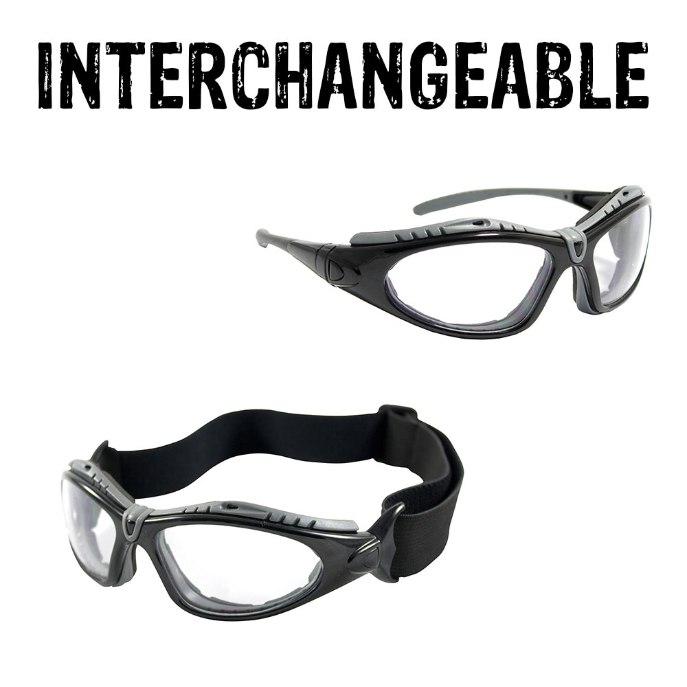 Bouton Fuselage Interchangeable Temple Safety Glasses from GME Supply