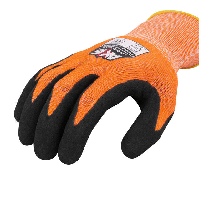 Radians AXIS Cut Protection Level A7 Sandy Nitrile Coated Glove from GME Supply