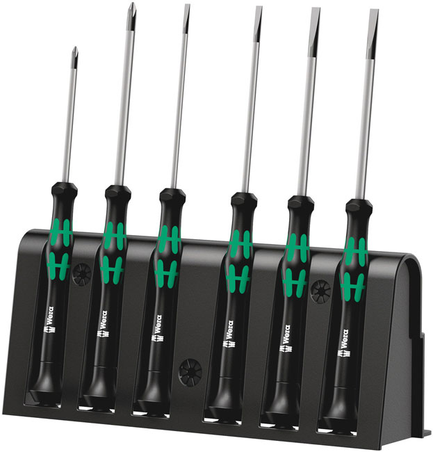 2035/6 B Screwdriver Set and Rack for Electronic Applications, 6 Pieces from GME Supply