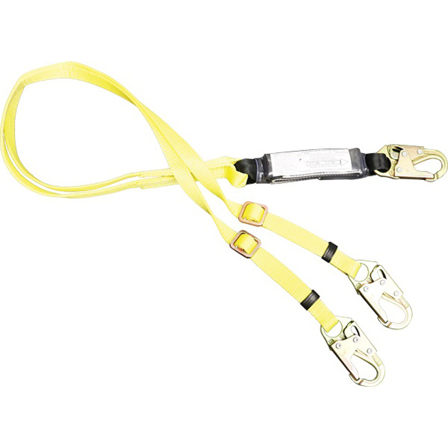 French Creek Dual Leg Six Foot 1 Inch Adjustable Lanyard with Snap Hook